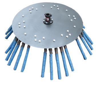 Bürstenteller Ø110 cm, 6x5 Zöpfe kunststoffummantelt