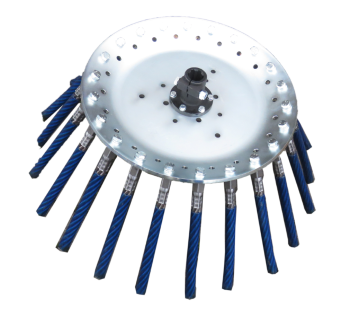 Bürstenteller 80 cm 22 Zöpfe kunststoffummantelt