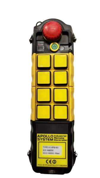 Funkfernbedienung für vier Hydraulikzylinder für Gießarm